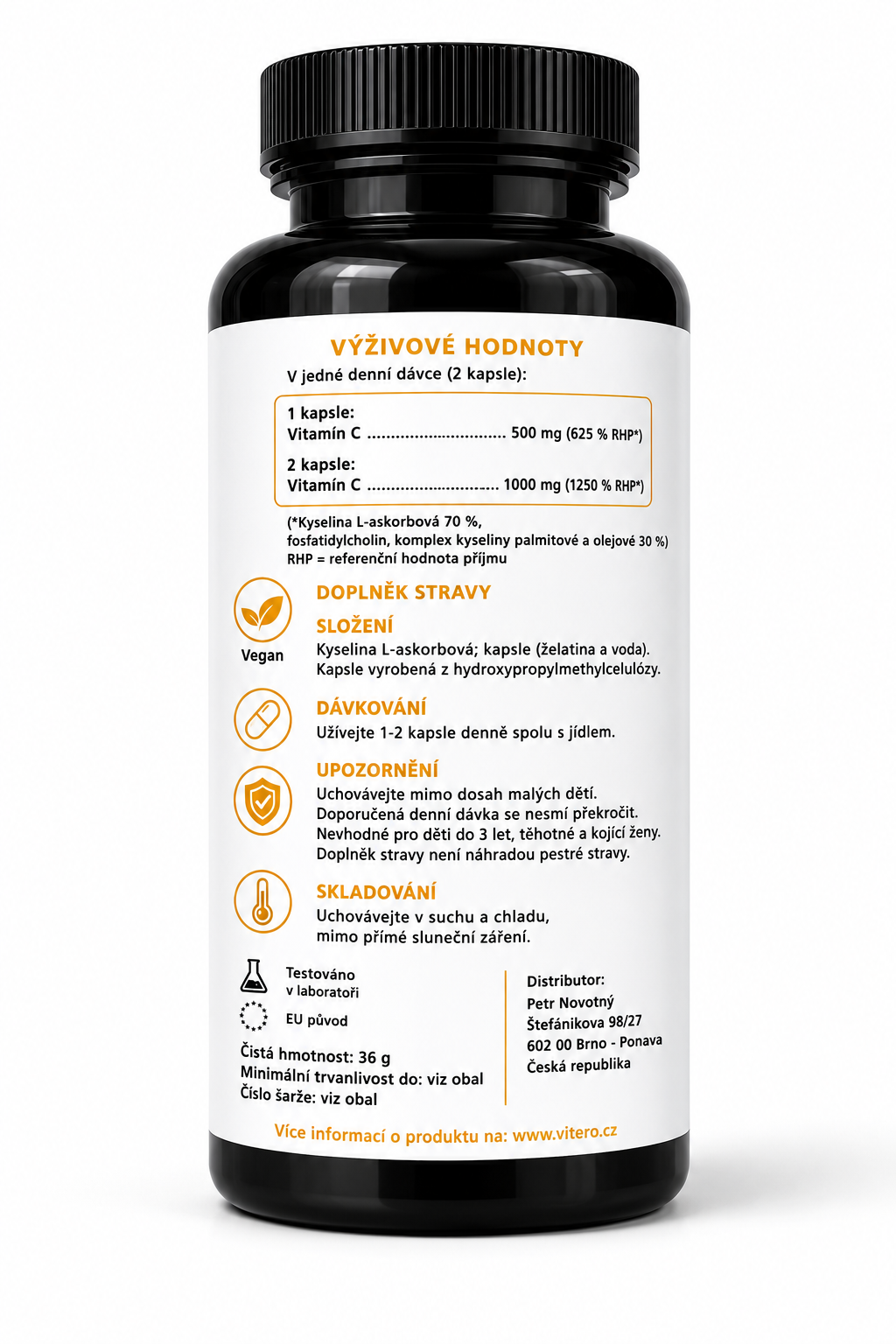 VITERO LIPO-C® – Prémiový lipozomální vitamín C nové generace | 1000 mg