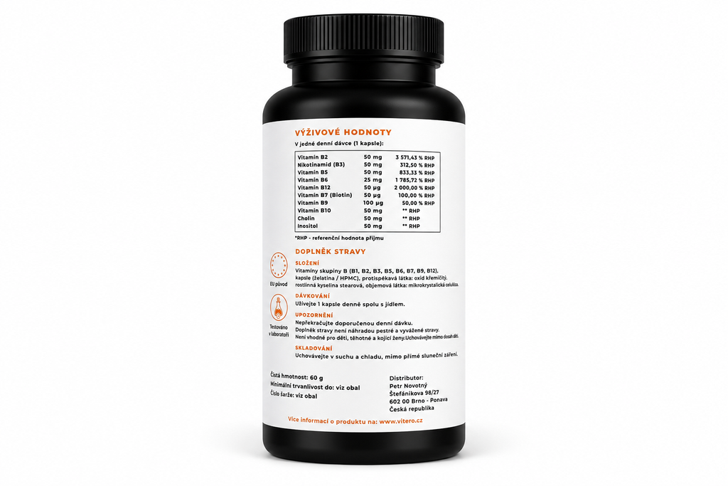 Vitamin B-KOMPLEX     Energie a nervový systém