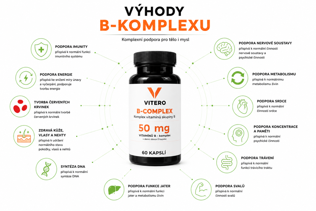 Vitamin B-KOMPLEX     Energie a nervový systém