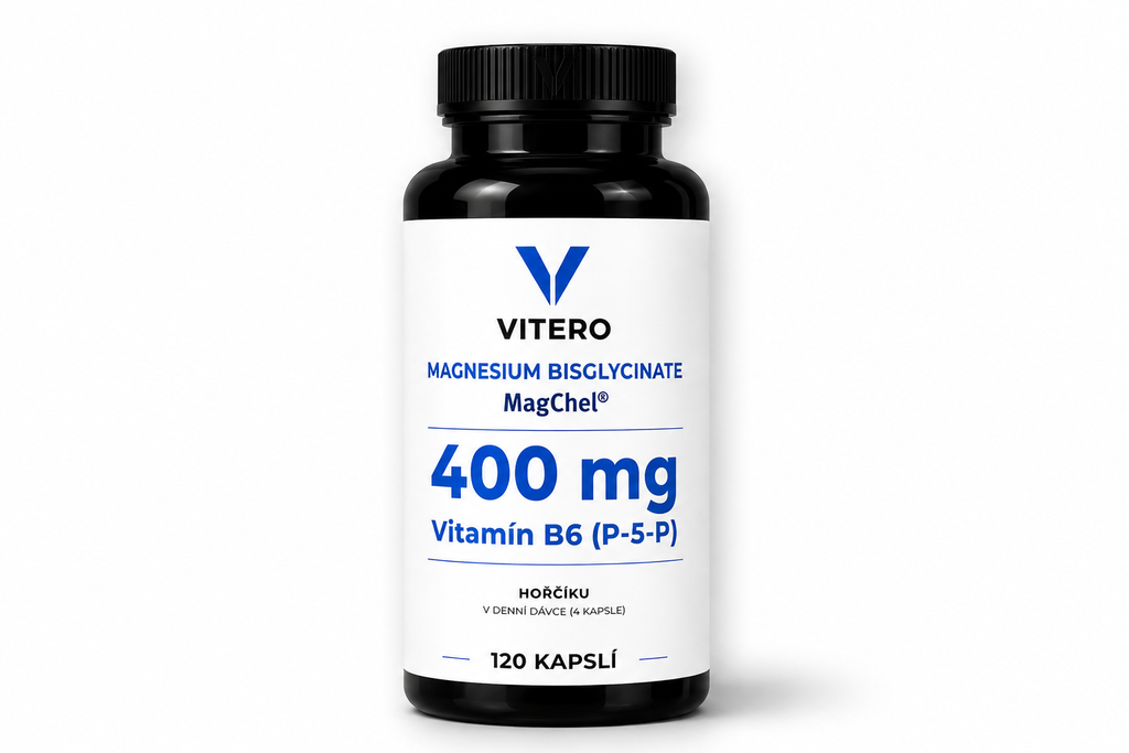 VITERO Performance MagChel® Magnesia® Bisglycinát 400 mg + Aktivní B6 (P-5-P)